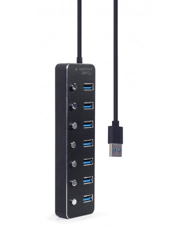 USB Hub Gembird UHB-U3P7P-01 7-port USB 3.1 (Gen 1) hub me switches