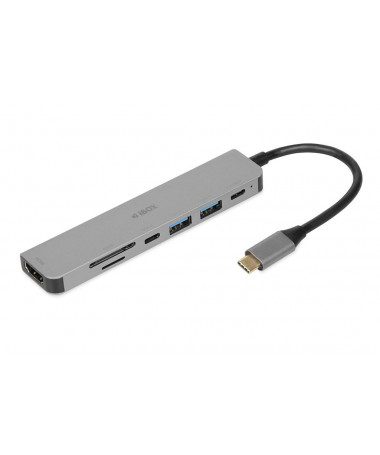 USB Hub iBox IUH3SL4K notebook dock/port replicator USB 3.2 Gen 1 (3.1 Gen 1) Type-C Power Delivery 100W
