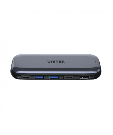 USB Hub UNITEK -C STORAGE M.2/ HDMI/ USB-C PD 100W/ D1046A