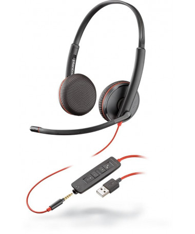 Kufje POLY Blackwire C3225 Headset me kabllo Head-band Office/Call center USB Type-A e zezë
