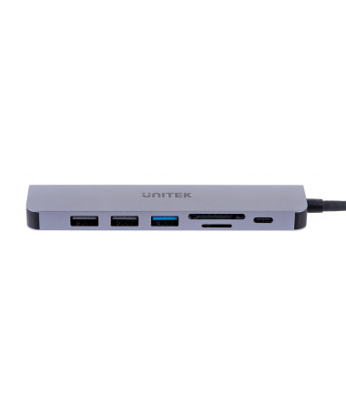 USB Hub UNITEK HUB USB-C H1118A/ USB-A x3/ USB-C/ HDMI/ SD/ microSD