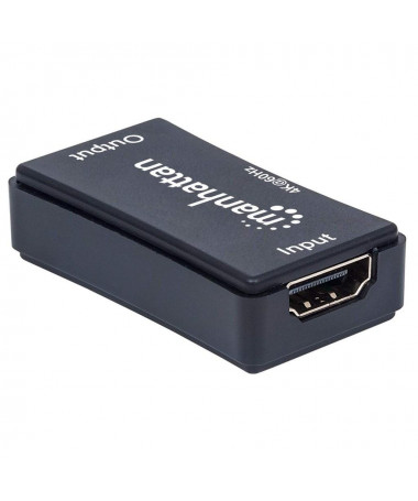 Manhattan HDMI Repeater/ 4K@60Hz/ Active/ Boosts HDMI Signal up to 40m/ E zezë/ Three Year Warranty/ Blister