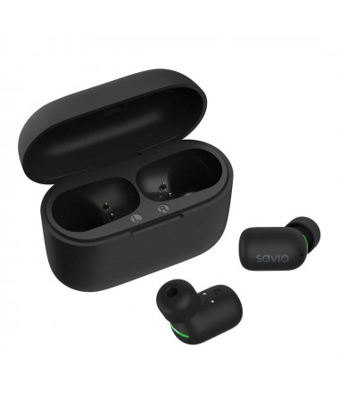 Kufje Savio TWS-09 IPX5 headphones/headset Wireless In-ear Music Bluetooth E zezë