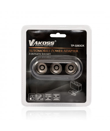 Mbushës Vakoss TP-3263CK Car Cigarette Lighter Splitter