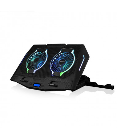 Mbajtës për laptop me ftohës Modecom CF21 RGB Silent Cooling Pad