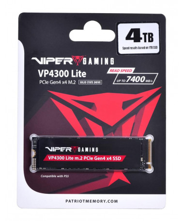 SSD Patriot Memory VP4300 Lite M.2 4TB PCI Express 4.0 NVMe