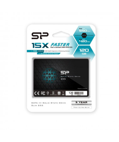 SSD Silikon Power Slim S55 2.5" 120GB Serial ATA III TLC