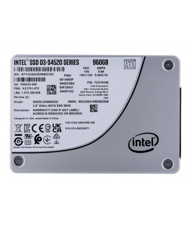 SSD Solidigm (Intel) S4520 960GB SATA 2.5" SSDSC2KB960GZ01 (DWPD up to 3)
