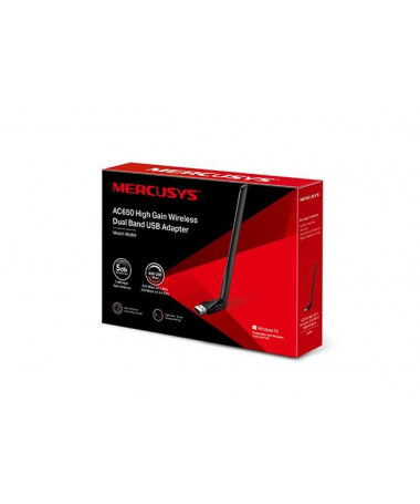 Mercusys AC650 High Gain Wireless Dual Kapëse për kabllo USB Adapter