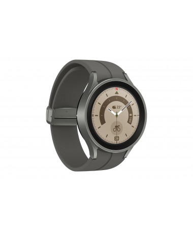 Smartwatch Samsung Galaxy Watch5 Pro 3.56 cm (1.4") OLED 45 mm Digital 450 x 450 pixels Touchscreen 4G Titanium Wi-Fi GPS (sate