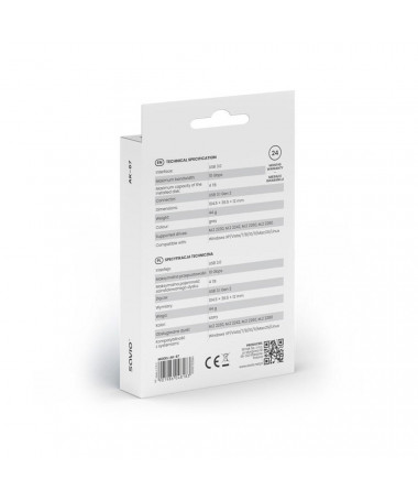 Shtëpizë për disqe Savio M.2 SSD NVMe external drive enclosure/ USB-C 3.1/ AK-67/ grey
