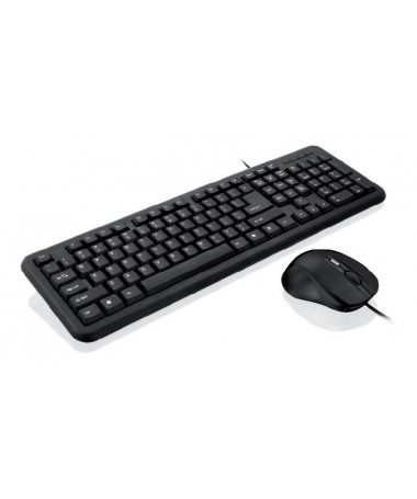 Tastaturë me maus iBox OFFICE KIT II USB QWERTY English E zezë