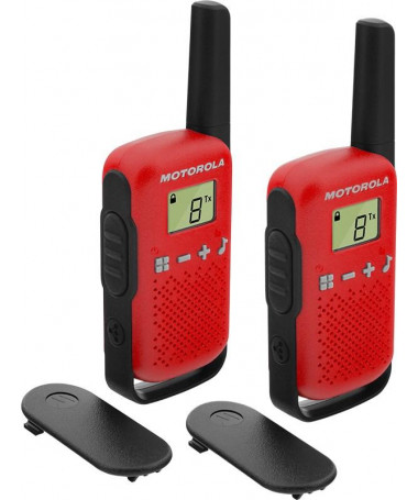 Motorola TALKABOUT T42 two-way radio 16 channels Black/Red