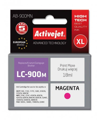 Kertrixh Brother LC900M Activejet AB-900MN/ 17.5 ml/ magenta