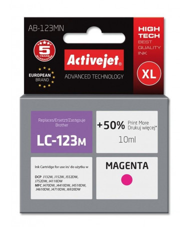 Kertrixh Brother LC123M/121M Activejet AB-123MN/ 10 ml/ magenta