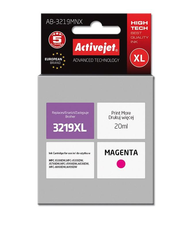 Kertrixh Brother LC3219M XL Activejet AB-3219MNX/ 20 ml/ magenta Kertrixh Brother LC3219M XL Activejet AB-3219MNX/ 20 ml/ magenta