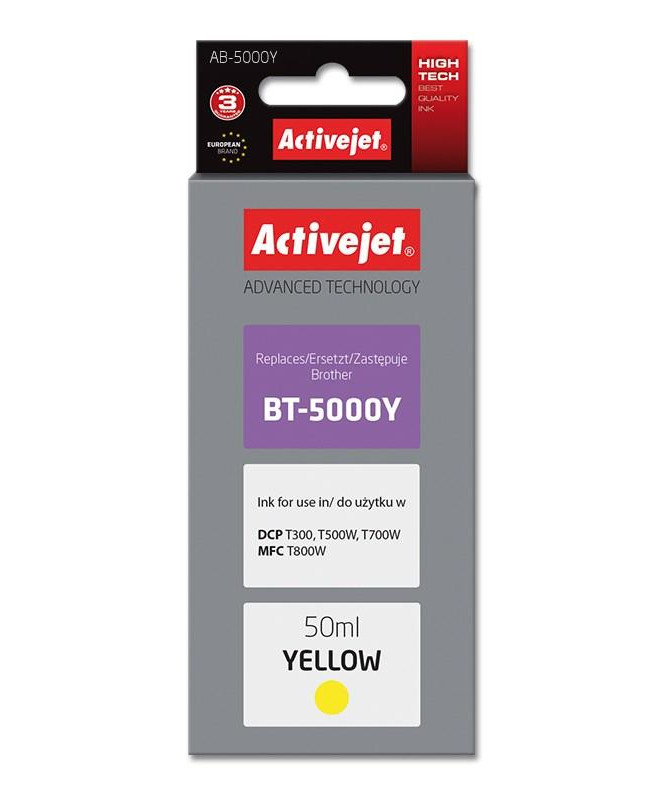 Kertrixh Brother BT-5000Y Activejet AB-5000Y/ 50 ml/ e verdhë Kertrixh Brother BT-5000Y Activejet AB-5000Y/ 50 ml/ e verdhë