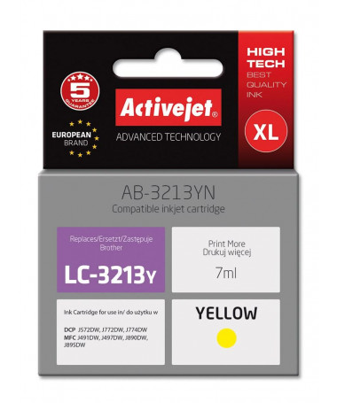 Kertrixh Brother LC3213Y Activejet AB-3213YN/ 7 ml/ e verdhë