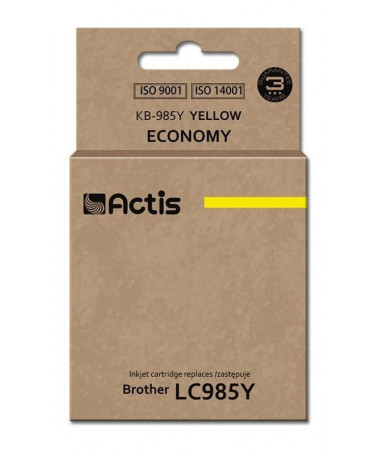 Kertrixh Brother LC985Y Actis KB-985Y/ 19/5 ml/ e verdhë