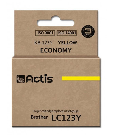 Kertrixh Brother LC123Y/LC121Y Actis KB-123Y/ 10 ml/ e verdhë