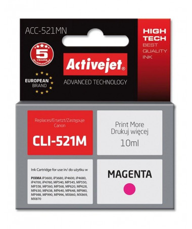 Kertrixh Canon CLI-521M Activejet ACC-521MN/ 10 ml/ magenta