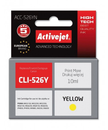 Kertrixh Canon CLI-526Y Activejet ACC-526YN/ 10 ml/ e verdhë