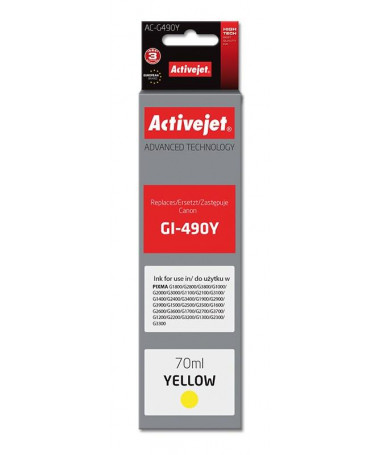 Kertrixh Canon GI-490Y Activejet AC-G490Y/ 70 ml/ 7000 faqe / e verdhë