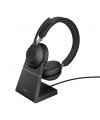 Kufje Jabra Evolve2 65 USB-A E zezë UC Chrg stand Stereo