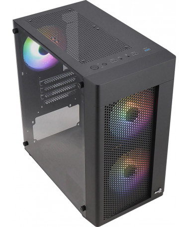 Shtëpizë kompjuteri Aerocool HEXFORMBKV2 Micro ATX PC case 3 Fans FRGB 