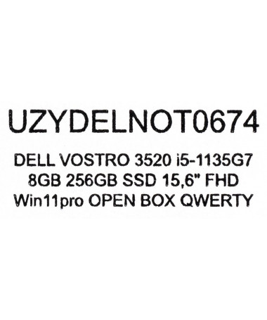 DELL VOSTRO 3520 i5-1135G7 8GB 256GB SSD 15/6" FHD Win11pro OPEN BOX