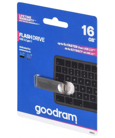 USB flash drive GOODRAM 16GB UNO3 SILVER USB 3.2 Gen 1