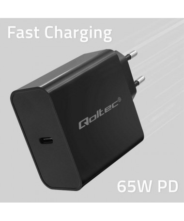 Mbushës Qoltec 52379 Super Quick PD | 1xUSB-C | 65W | 5-20V | 3-3.25A | 