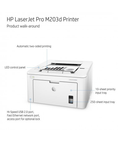 Printer laserik HP LaserJet Pro M203dw 1200 x 1200 DPI A4 Wi-Fi