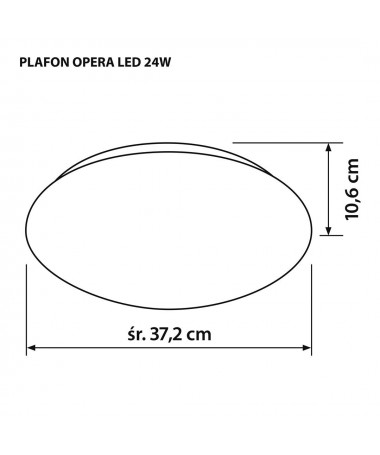 Llampë tavani Activejet Modern LED Activejet OPERA LED 24W