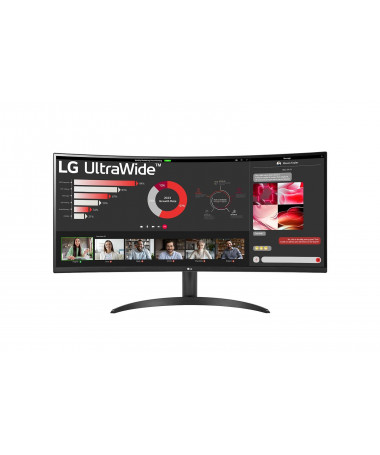 Monitor LG 34WR50QC-B 86.4 cm (34") 3440 x 1440 pixels UltraWide Quad HD LCD