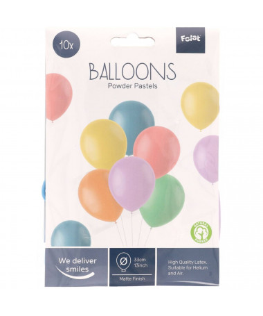 BALONA NGJYRA TË NDRYSHME PASTEL 1/10 33cm FOLAT