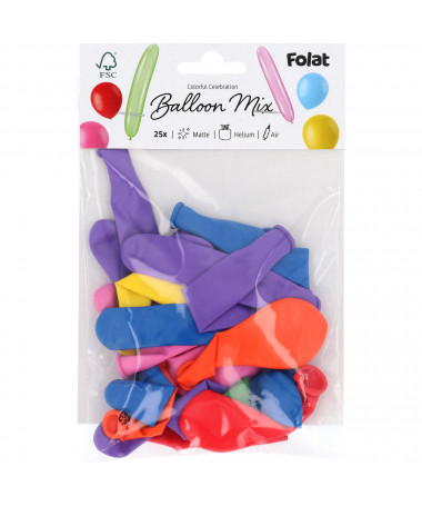 BALONA ME FORMA TË NDRYSHME STRIPETASTIC 1/25 FOLAT