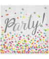 SALVETË HAPPY BIRTHDAY CONFETTI PARTY 33X33cm 1/16 FOLAT