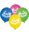 BALONA ME NGJYRA TË NDRYSHME HAPPY BIRTHDAY 1/8 25cm FOLAT