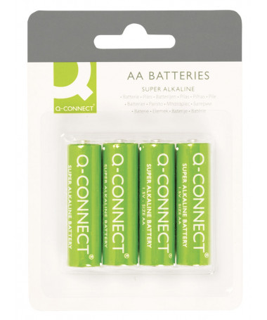 BATERI AA LR6 SUPER ALKALINE 1/4 Q-CONNECT