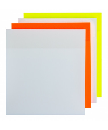INFO NOTES 75X75 50fl. TRANSPARENT COLOR MIX Q-CONNECT