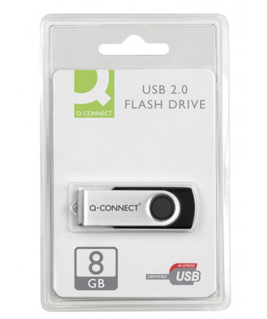 USB MEMORJE 8GB 2.0 SILVER/BLACK Q-CONNECT