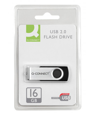 USB MEMORJE 16GB 2.0 SILVER/BLACK Q-CONNECT