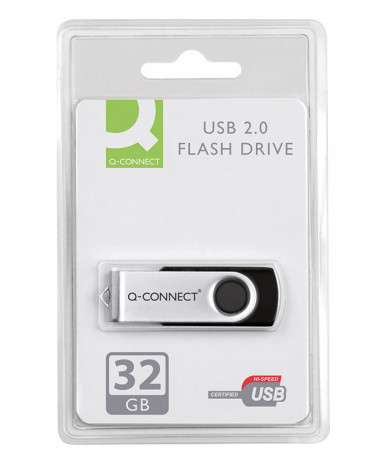 USB MEMORJE 32GB 2.0 SILVER/BLACK Q-CONNECT
