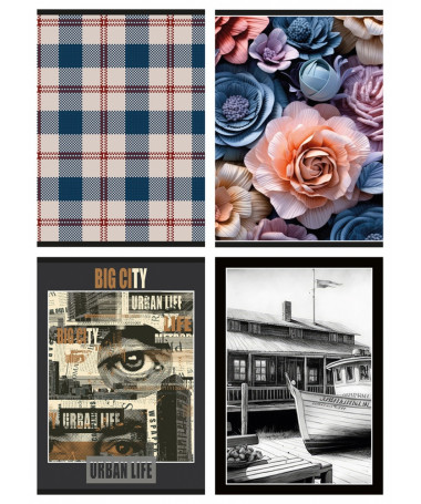 FLETORE A5, MIX COLOURS, katror, 80fletë, 70gr - GIMBOO