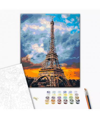 PAINT BY NUMBERS IRON LADY OF PARIS BRUSHME