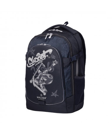 ÇANTË SHKOLLORE FAME 2.0 SUPER SKATE ANTHRACITE WALKER SCHNEIDERS