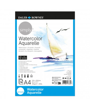 BLLOK PËR AQUARELL A4 190g 14fl. SIMPLY DALER