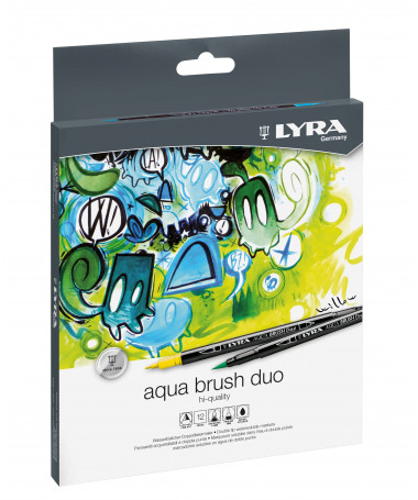 AQUA BRUSH DUO SET 12 pcs LYRA