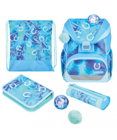 ÇANTË SHKOLLORE, ULTRALIGHT XL, LUCKY HORSE, SET 4 copë - HERLITZ